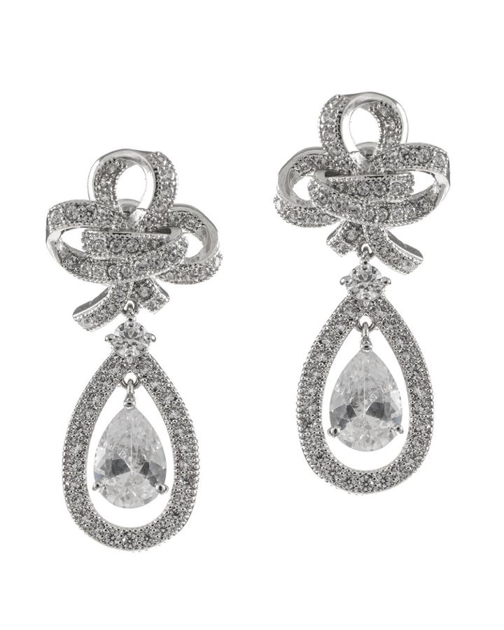 Cz By Kenneth Jay Lane - Bow Drop Earrings
