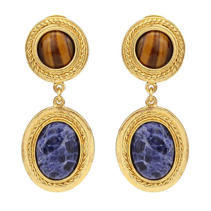 Ben-amun - Gypset Tiger Eye Drop Earrings