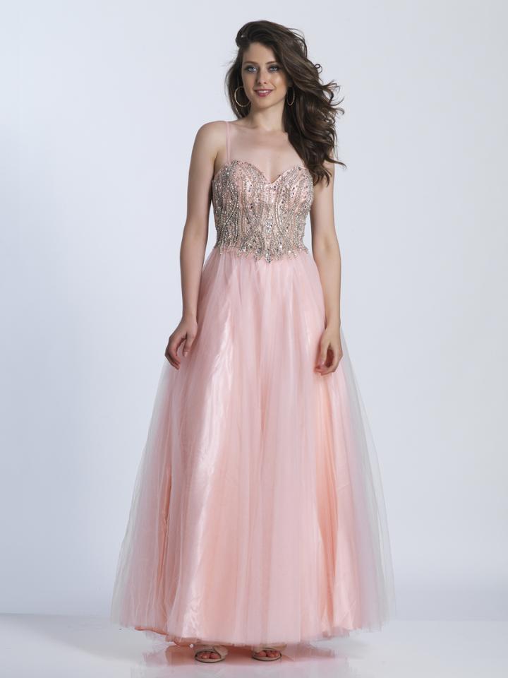 Dave & Johnny - 3328 Crystal Ornamented Bodice A-line Gown