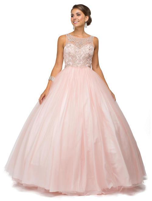 Fascinating Illusion Sweetheart Beaded Gown
