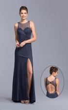 Aspeed - L2023 Chic Illusion Bateau Sheath Prom Dress