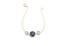 Tresor Collection - 18k Yellow Gold Bracelet With London Blue Topaz & Sky Blue Topaz