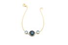 Tresor Collection - 18k Yellow Gold Bracelet With London Blue Topaz & Sky Blue Topaz