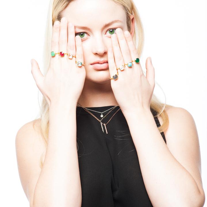 Ashley Schenkein Jewelry - Brooklyn Small Diamond Disc Necklace
