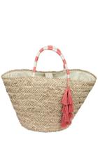 Montce Swim - Fallon & Royce X Layla Ocean Coral/bone Woven Tote