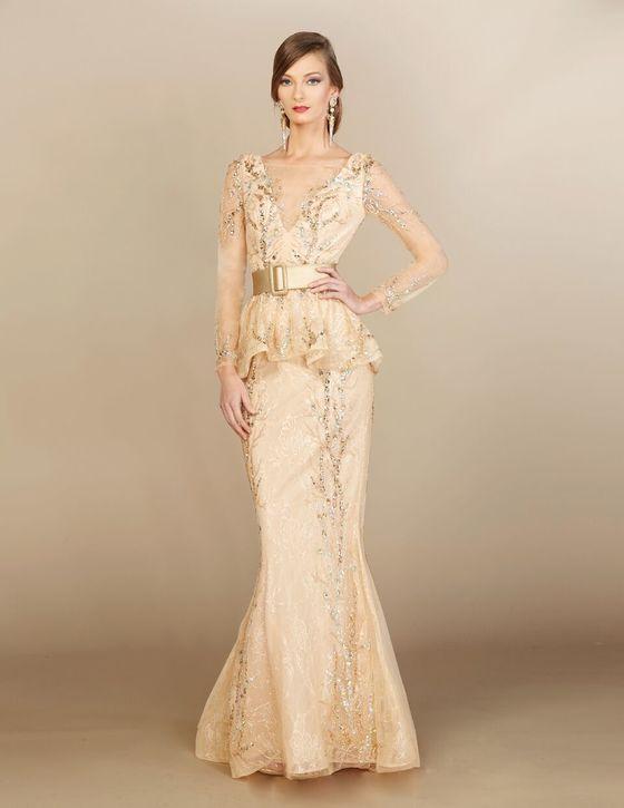 Mnm Couture - M0018w Embellished Lace Mermaid Gown