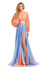 Johnathan Kayne - 8005 Jewel Long Sleeves Chiffon Gown
