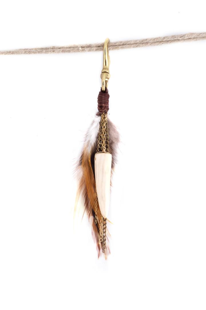 Heather Gardner - Antler Feather With Mixed Metal Purse Jewelry