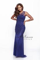 Milano Formals - Beaded Sheer Jersey Evening Gown E2010