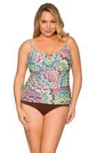 Curve Swimwear Sunburst 398e/f Sweetheart Shirred Tankini W/ U/w/foam Top