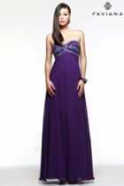 Faviana - Nice Strapless Empire Chiffon Dress 7553