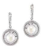 Cz By Kenneth Jay Lane - Dazzling Freshwater Pearl Drop Earrings