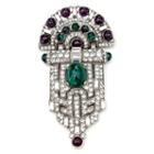 Ben-amun - Velvet Glamour Ornate Crystal Brooch