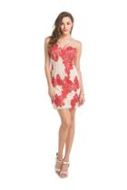 Aspeed - S1520 Embellished V-neck Sheath Cocktail Dress