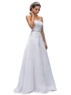 Dancing Queen - Gorgeous Strapless Dress With Silver Belt 9175