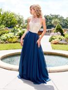 Clarisse - 3465 Jewel Ornate Illusion Halter Gown
