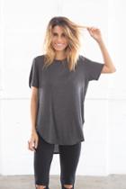 Joah Brown - Live In Slouchy Tee In Charcoal