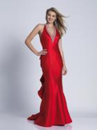 Dave & Johnny - 3422 Jeweled Halter Mermaid Dress
