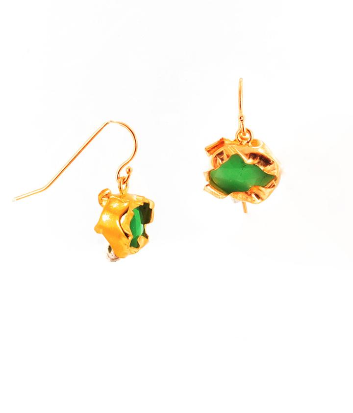 Lori Kaplan Jewelry - Chrysoprase Ruffle Earrings