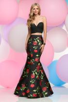 Zoey Grey - Strapless Two Piece Mermaid Gown 30815