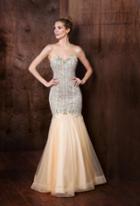 Colors Dress - 1756 Beaded Illusion Long Gown