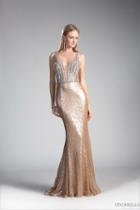 Cinderella Divine - Embellished Sheer Back Evening Dress
