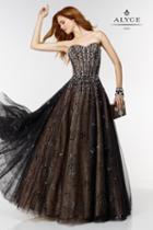 Alyce Paris - 6581 Prom Dress In Black Silver