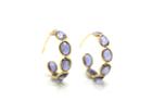 Tresor Collection - Iolite Hoop Earring In 18k Yellow Gold