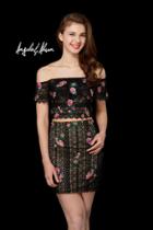 Angela And Alison - 72027 Two Piece Floral Lace Embroidered Dress