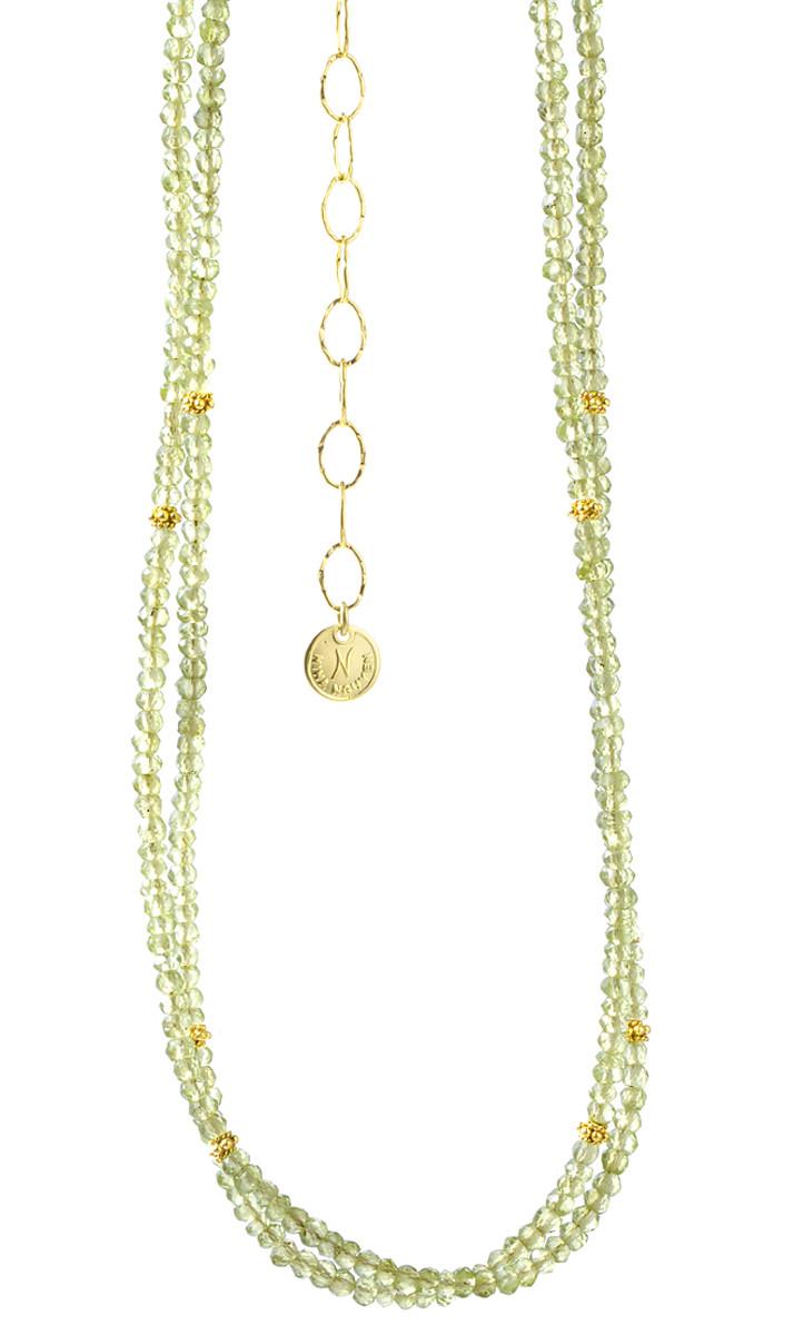 Nina Nguyen Jewelry - August Peridot Birthstone Harmony Long Vermeil Necklette