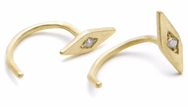 Vanessa Lianne - Inez Claw Earrings With Diamonds