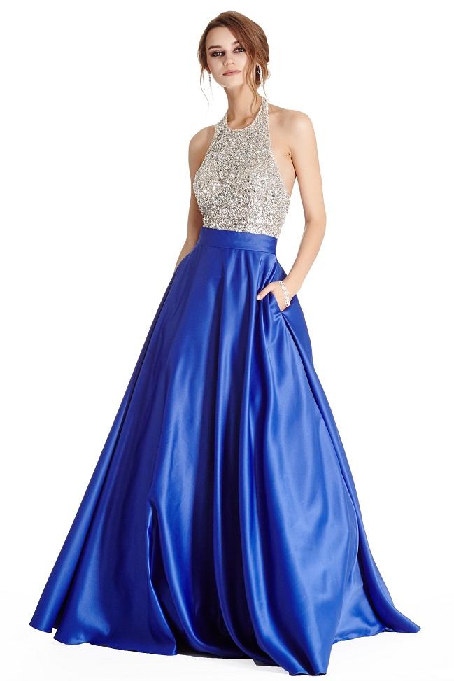 Aspeed - L1866 Dazzling Sleeveless Halter Neck Evening Ballgown
