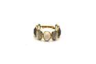 Tresor Collection - Labradorite Faceted Oval Ring Band With Adjustable Shank In 18k Yellow Gold