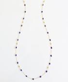 Tresor Collection - Blue Sapphire Long Station Necklace In 19k Yg