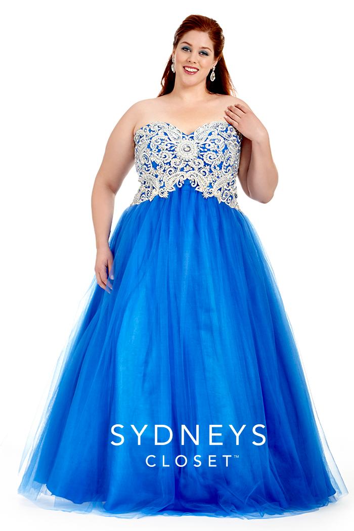 Sydney's Closet - Sc6009 Plus Size Dress In Royal