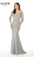 Alyce Paris - 27004 Quarter Length Sleeves Fitted Evening Dress