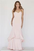 Jolene Collection - 18051 Strapless Sweetheart Layered Trumpet Gown