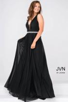 Jovani - Embellished Waistline Sleeveless Chiffon Dress Jvn47776