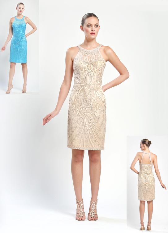 Sue Wong - N4520 Dress In Champgange