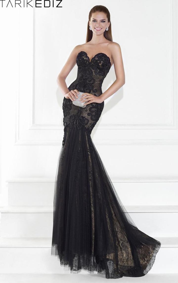 Tarik Ediz - Embroidered Trumpet Gown 92598