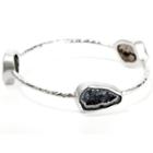 Nina Nguyen Jewelry - Pallas 3 Geode Silver Bangle