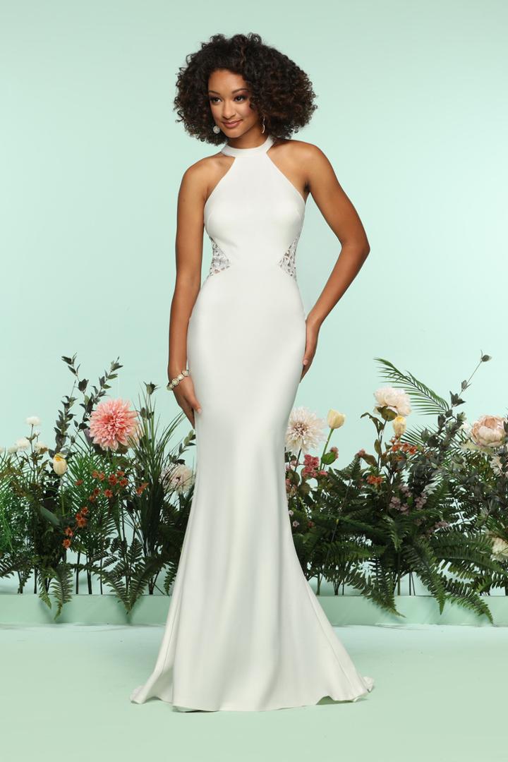 Zoey Grey - 31126 Sleeveless Lace Halter Sheath Dress