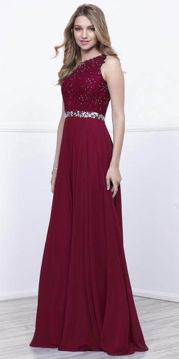Nox Anabel - 8270 Embellished Applique Long Gown