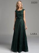 Lara Dresses - Embellished Square A-line Evening Gown 33233
