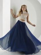 Tiffany Designs - 16135 Crystal Beaded Two-piece Chiffon Long Gown