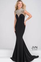 Jovani - Crystal Embellihsed And Sheer Neckline Mermaid Prom Dress Jvn47786