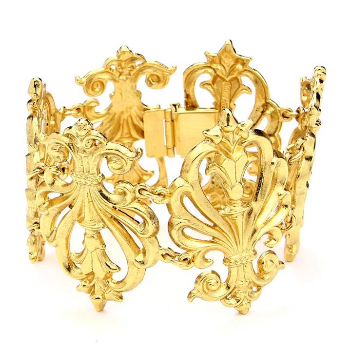 Ben-amun - Helen Of Troy Gold Lattice Statement Bracelet