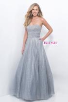 Blush - Bejeweled Modified Sweetheart Tulle Ball Gown 5615
