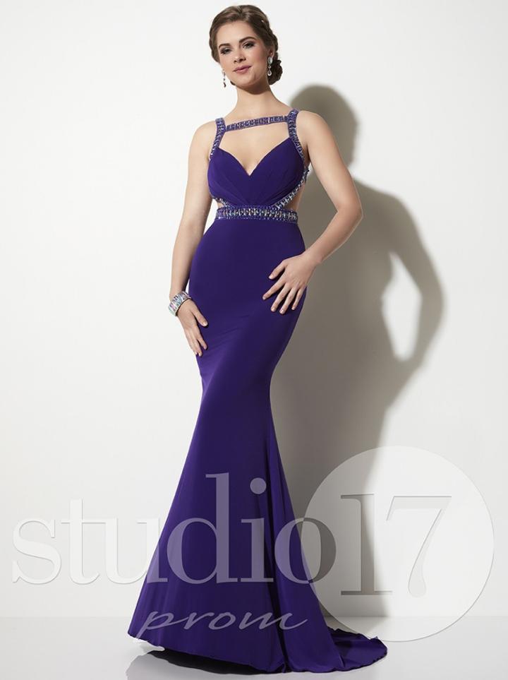 Studio 17 - Pleated Sweetheart With Rhinestone Embellishment Sheath Dress 12641