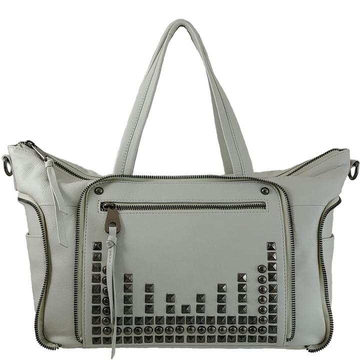 Joelle Hawkens By Treesje - Robertson Satchel Lamba Cow / Pale Gray